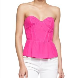 Parker Pink Strapless Bustier "Dita" Top NWT